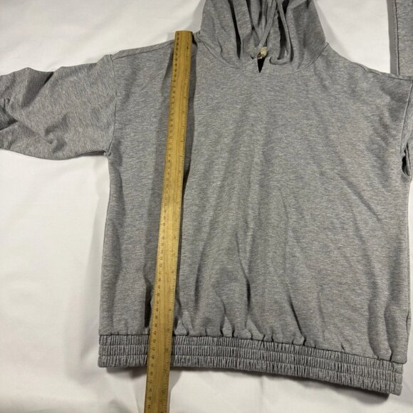 Heather Gray Women's Hoodie Sweatshirt - Picture 7 of 7